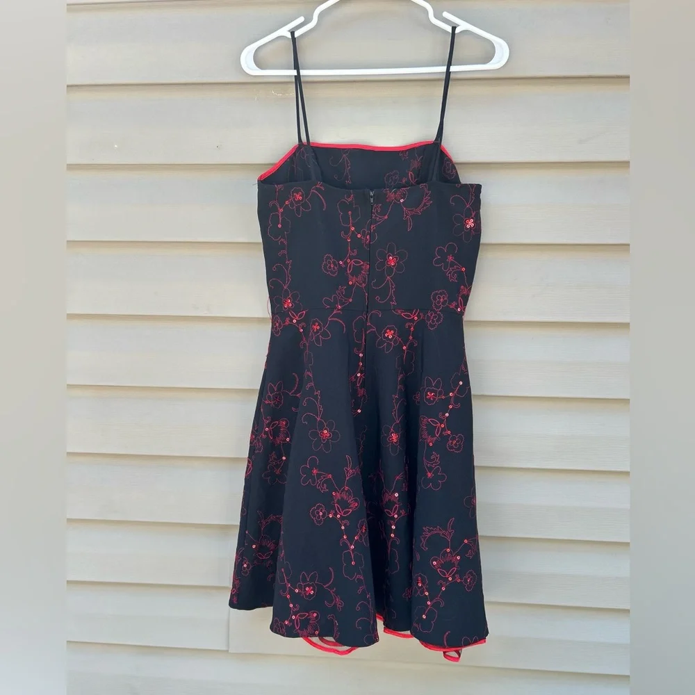 Taboo VTG embroidered dress size L Whimsigoth HOCO y2K sequined fairycore - Picture 4 of 7